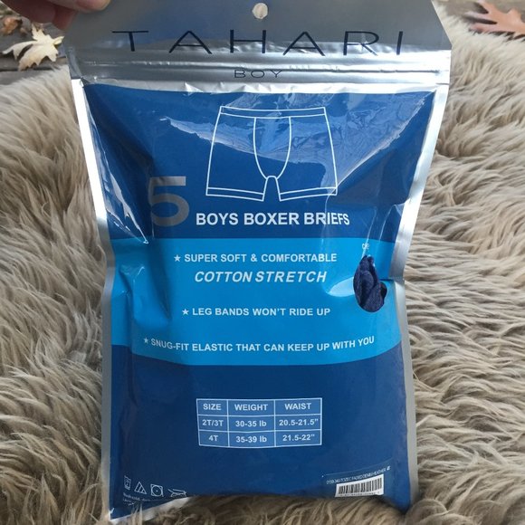 NWT Tahari 5-pack cotton boxer briefs - size 4T - Picture 6 of 6